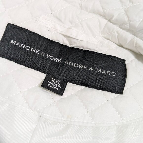 Marc New York | Andrew Marc Women's White Puffer Vest, Plus Size XXL, Full Zip - Picture 10 of 16